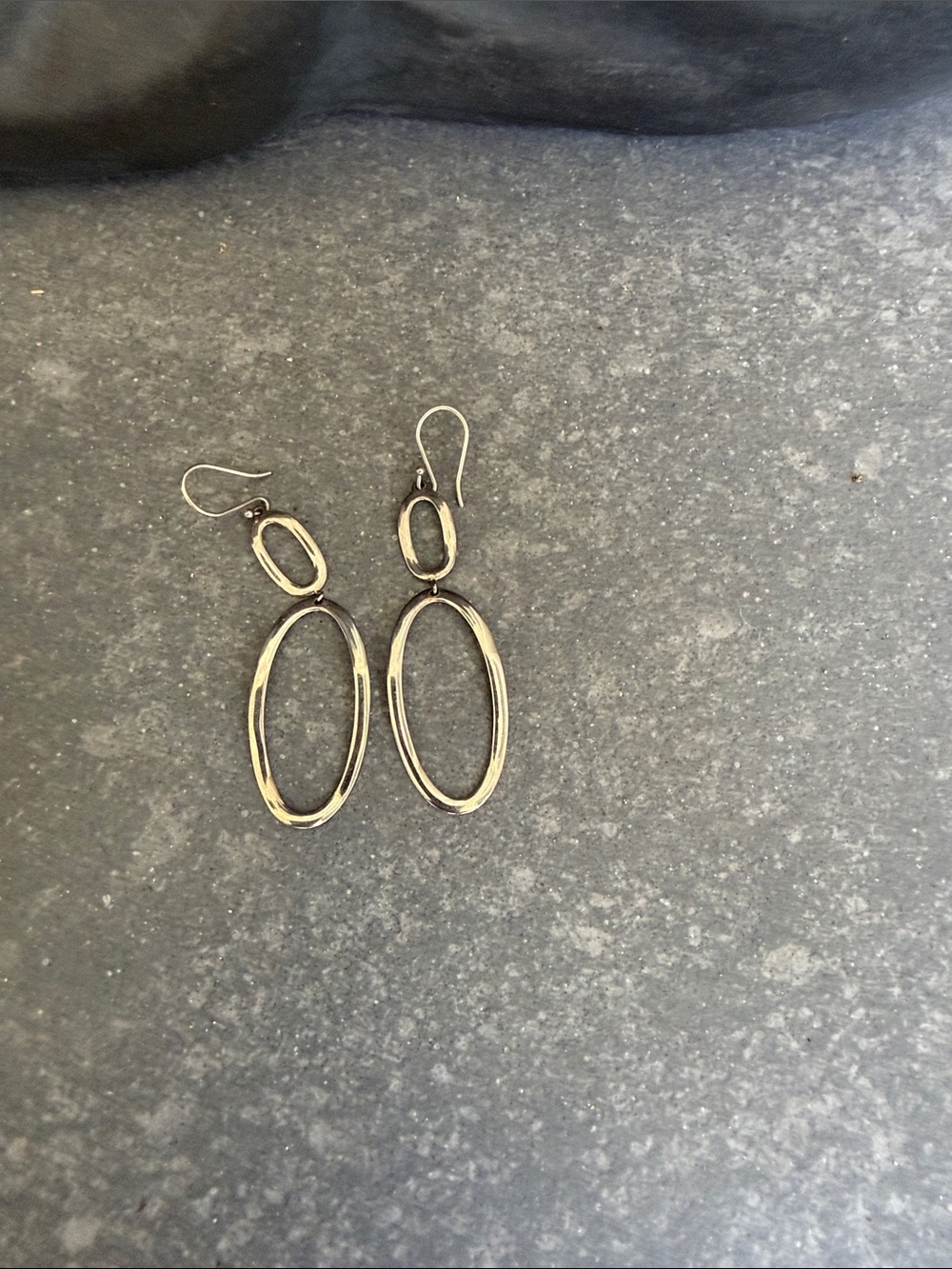 Ippolita silver oval drop earrings